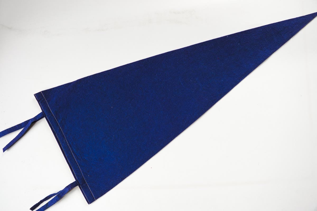 Vintage 1950s Scottsbluff, Nebraska Large Blue Felt Souvenir Pennant 29in