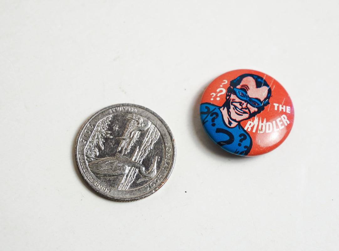 1966 Creative House The Riddler Batman Pinback Button Pin 7/8in