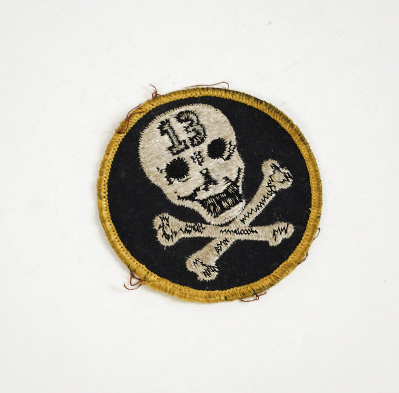 Skull & Crossbones 13 Biker Military Patch Motorcycle Sew On Patch 3in