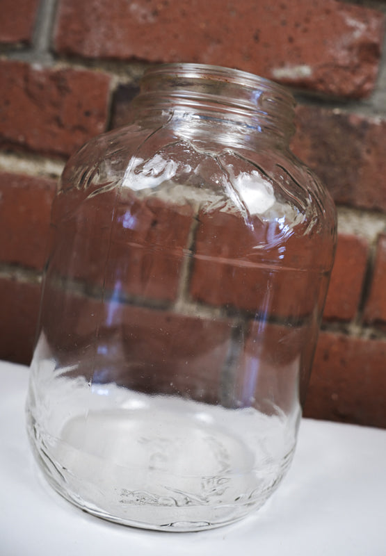Owens Corning Duraglas Glass Jar with Embossed Mountains 1992