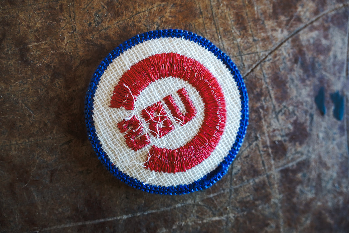 Classic Chicago Cubs Baseball Round Patch 1980s