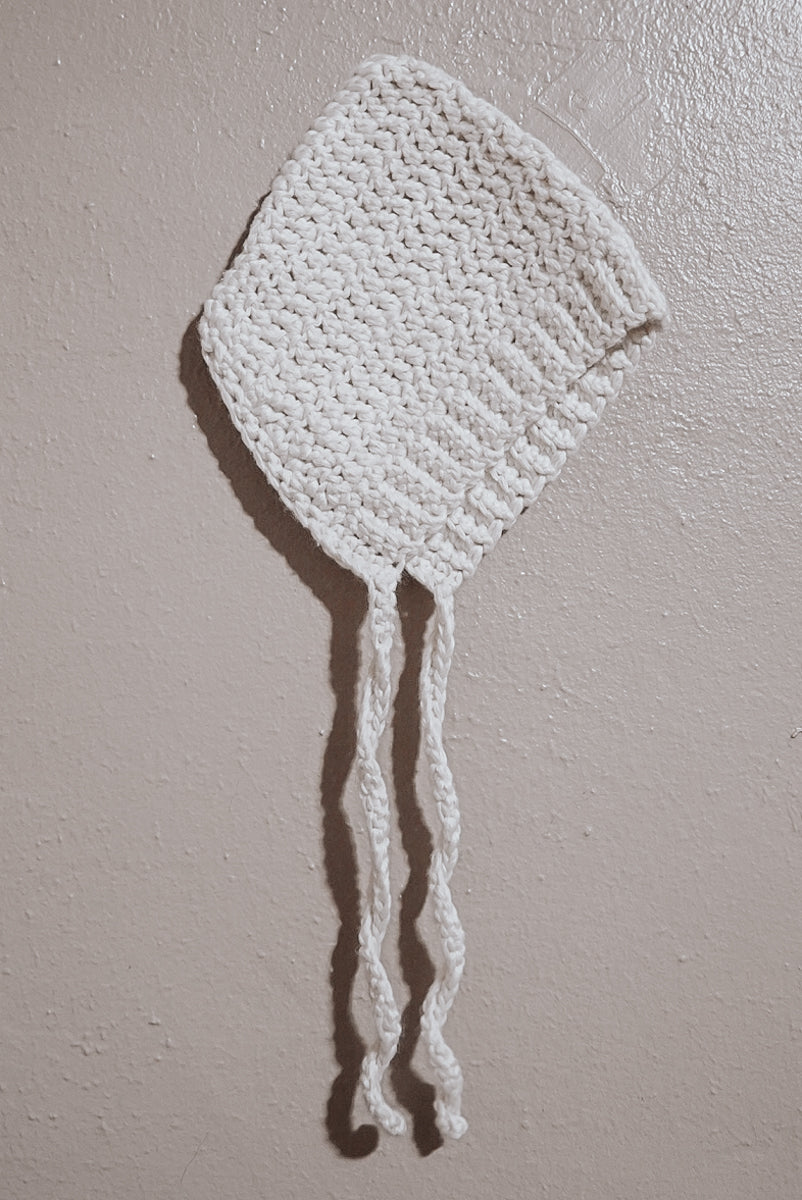 Handmade Cotton Blend Baby Pixie Crochet Bonnet
