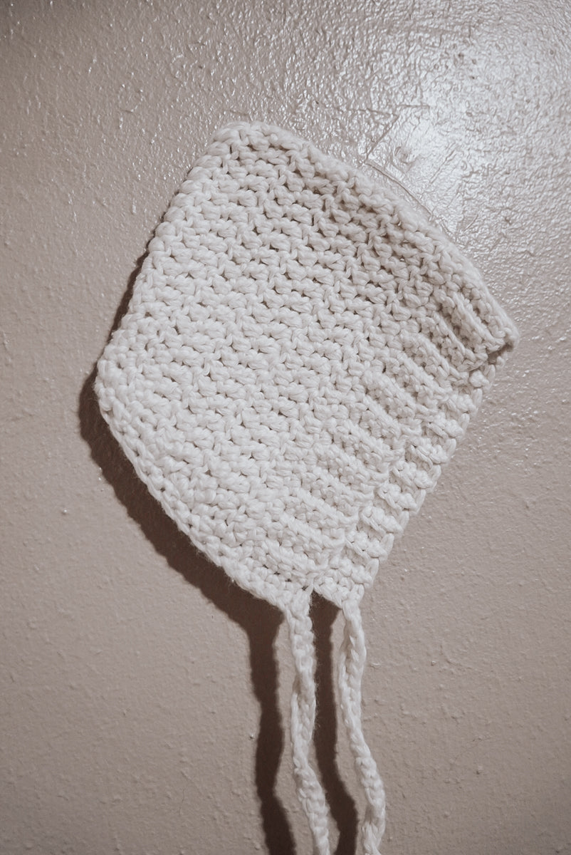 Handmade Cotton Blend Baby Pixie Crochet Bonnet