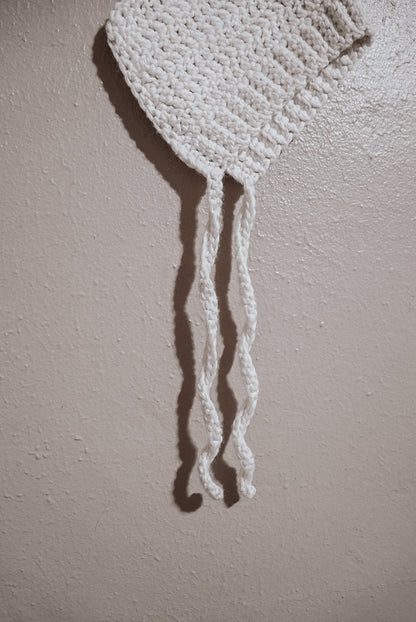 Handmade Cotton Blend Baby Pixie Crochet Bonnet