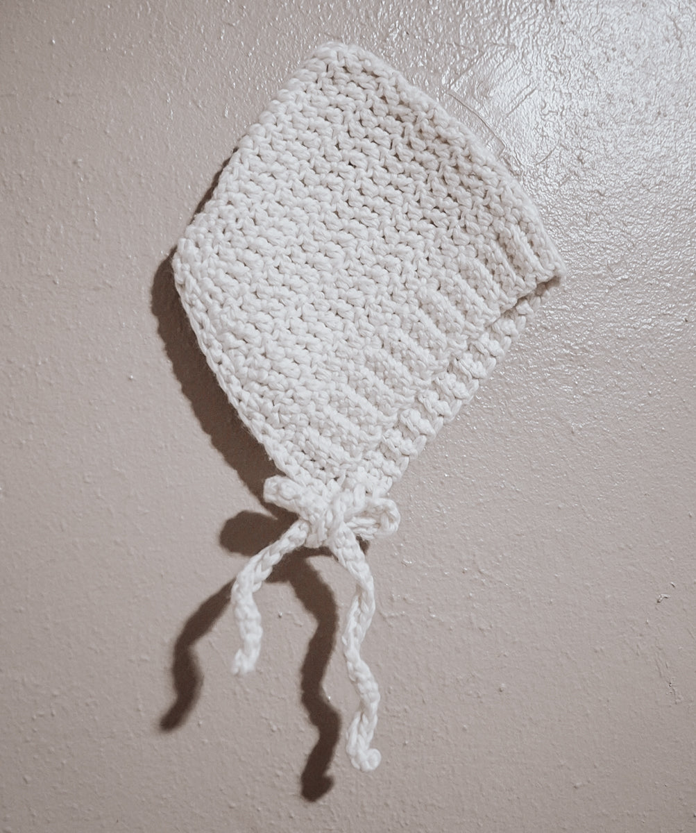 Handmade Cotton Blend Baby Pixie Crochet Bonnet