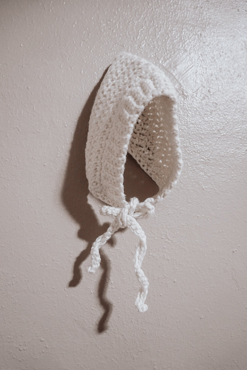 Handmade Cotton Blend Baby Pixie Crochet Bonnet