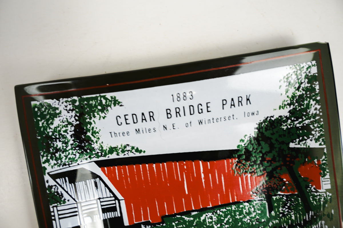 Covered Bridge Cedar Bridge Park Winterset, IA Rectangle Glass Ashtray