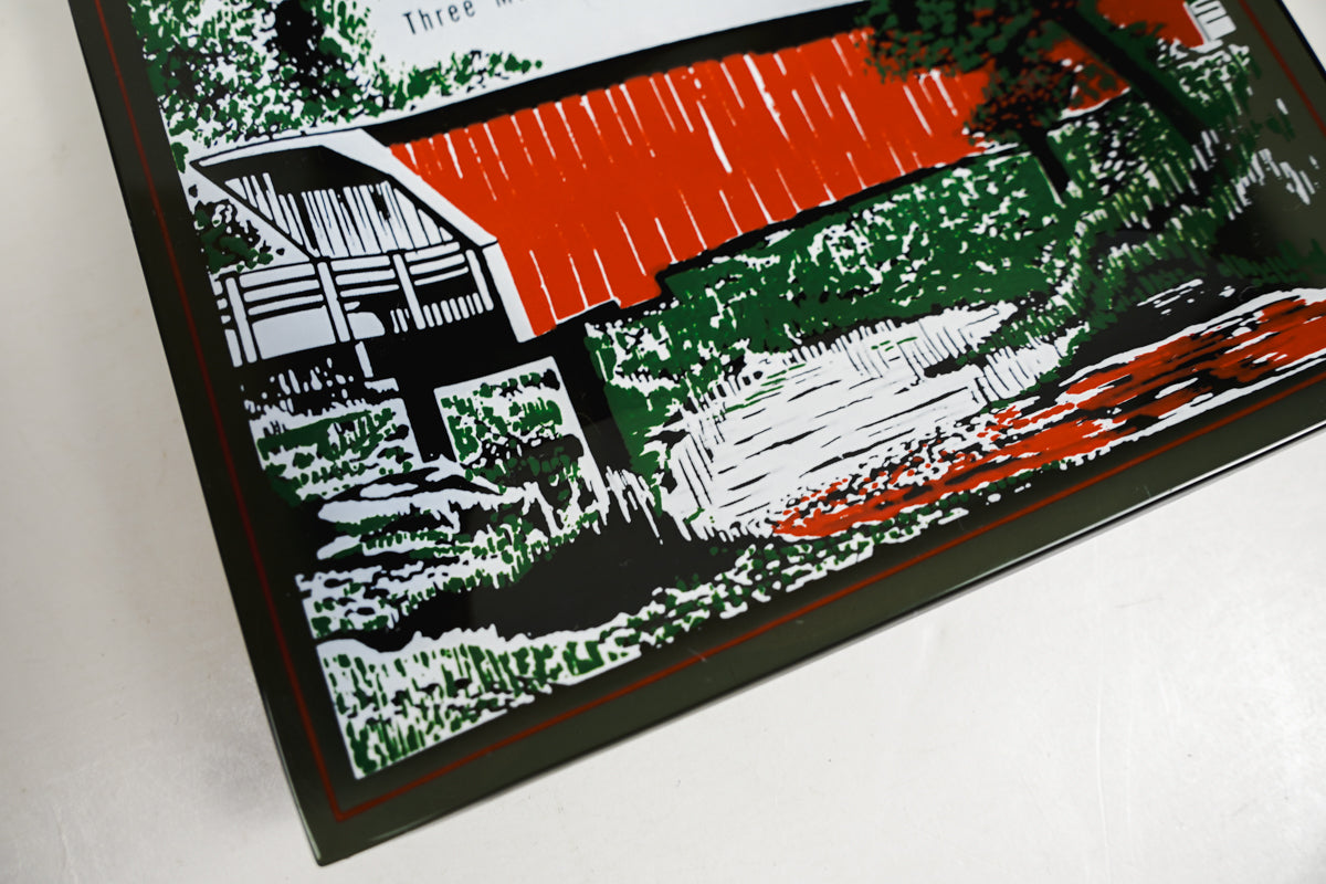 Covered Bridge Cedar Bridge Park Winterset, IA Rectangle Glass Ashtray