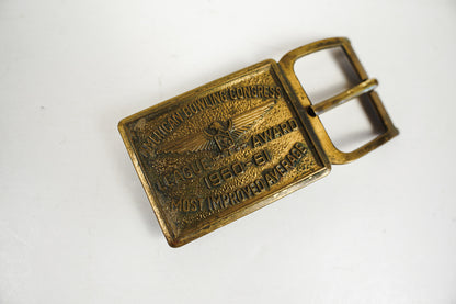Brass Belt Buckle American Bowling Congress League Award Improved Avg 60s
