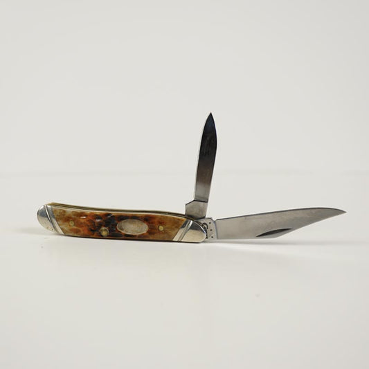 Vintage Case XX USA 6220 SS Peanut Jack Knife 2 3/4" Genuine Stag Handles