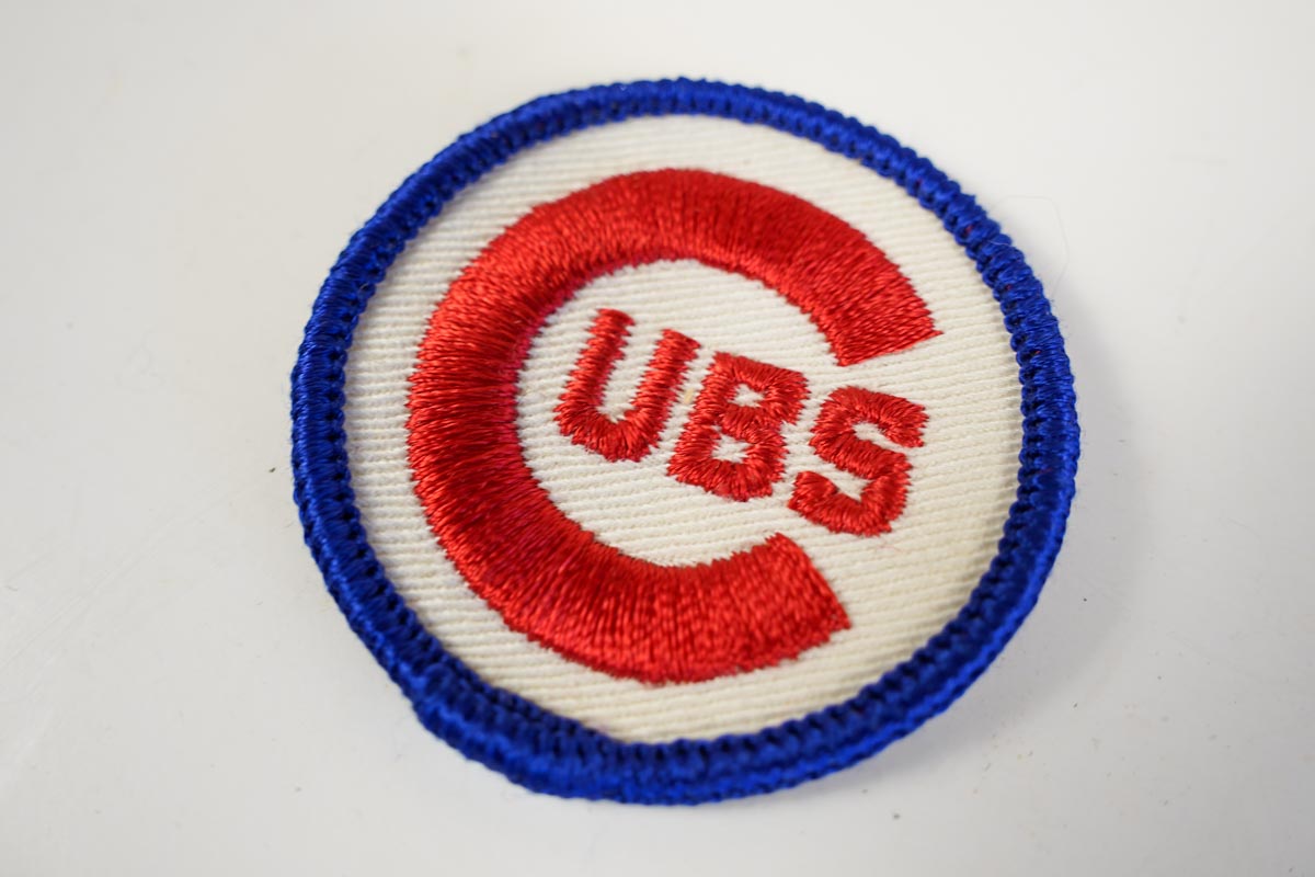 Classic Chicago Cubs Baseball Round Patch 1980s
