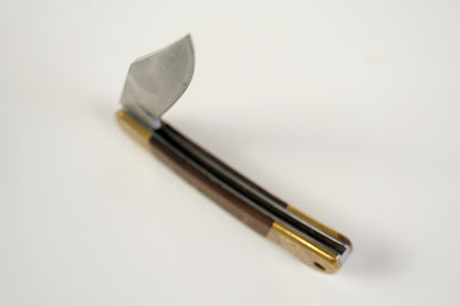 Vintage Winchester Folding Lockback Pocket Knife Wood & Brass Handle