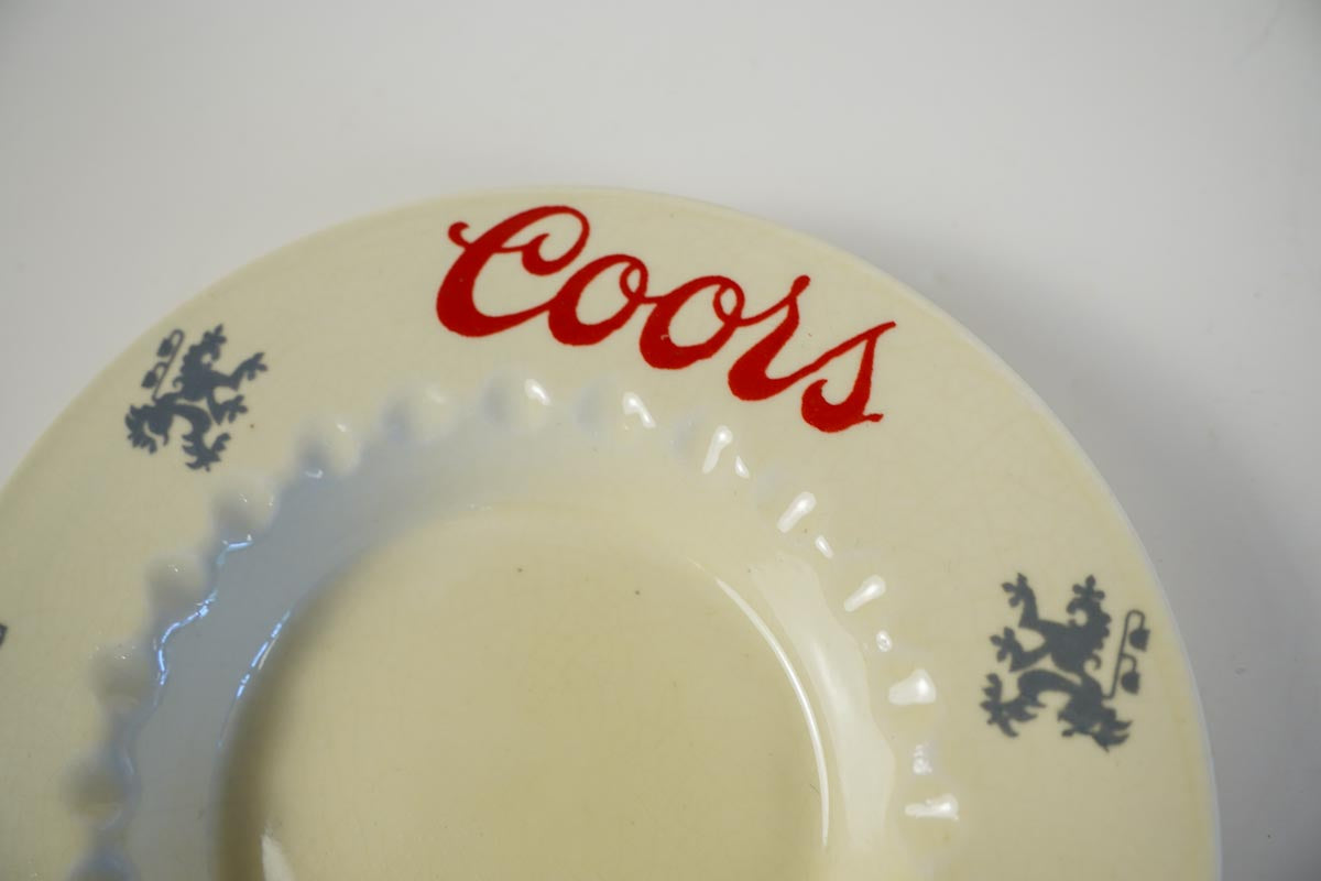 Coors Ashtray Ceramic America’s Fine Light Beer 6in Golden Co Rocky Mtn