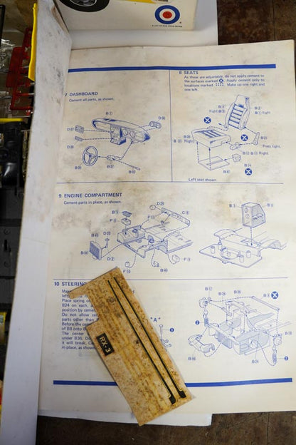 Vtg Entex Yellow Mazda RX-3 Coupe w/Wankel Engine 1/20 Model Kit Car Open Box