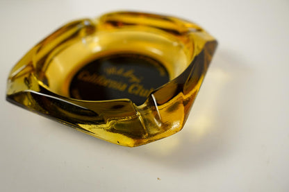 Phil Long's California Club Vegas Amber Glass Souvenir Ashtray - 3.5in
