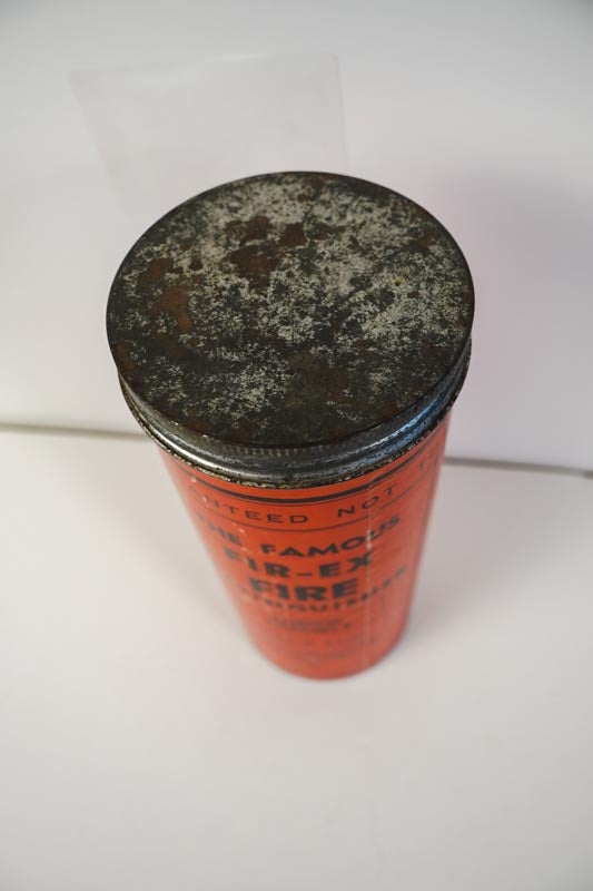 The Famous Fir-ex Fire Extinguisher Vintage Red Dry Chemical Container Unused