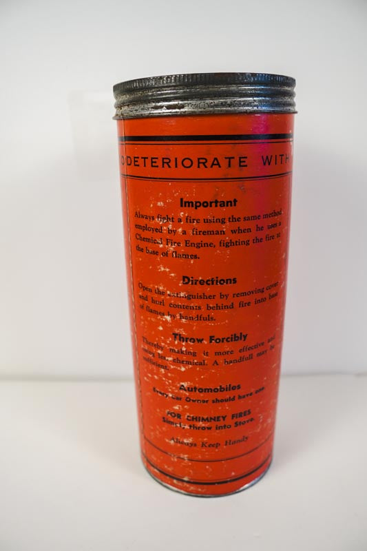 The Famous Fir-ex Fire Extinguisher Vintage Red Dry Chemical Container Unused