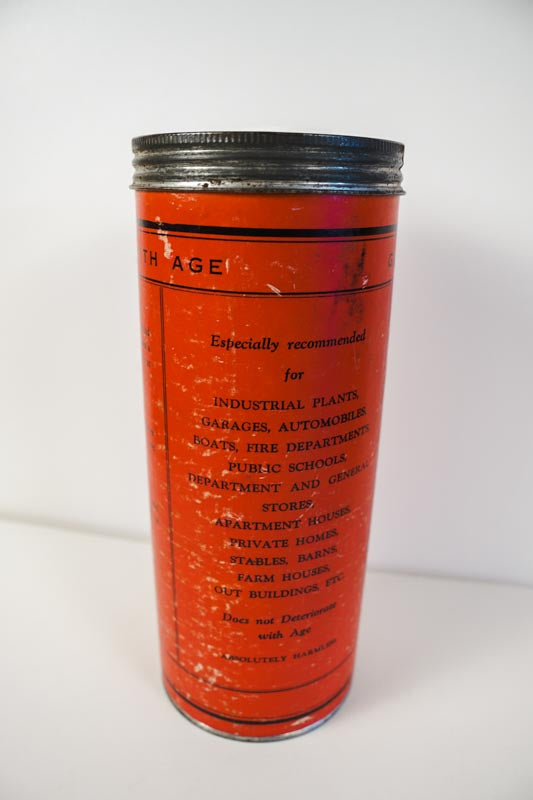 The Famous Fir-ex Fire Extinguisher Vintage Red Dry Chemical Container Unused