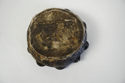 Vintage Mexican Souvenir Ashtray Clay Rustic Grey Made in Mexico