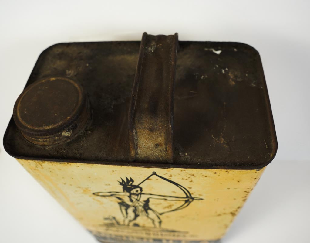 Vtg Archer U.F.A. Universal Fuel Additive Yellow Tin Can 1 Gallon - STILL FULL