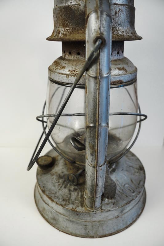 Antique Dietz No. 2 Lite Karosene Oil Railroad/Barn Lantern Grey Metal