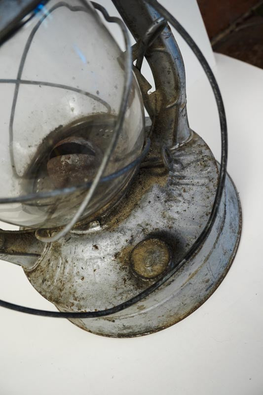 Antique Dietz No. 2 Lite Karosene Oil Railroad/Barn Lantern Grey Metal