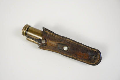 Transit Bubble Antique 5" Brass Sight Scope Hand Surveying Level In Leather Case