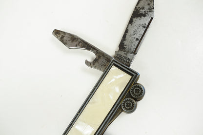 Pocket Knife Semi Truck 18 Wheeler Inlay Big Rig Colonial Prov. USA