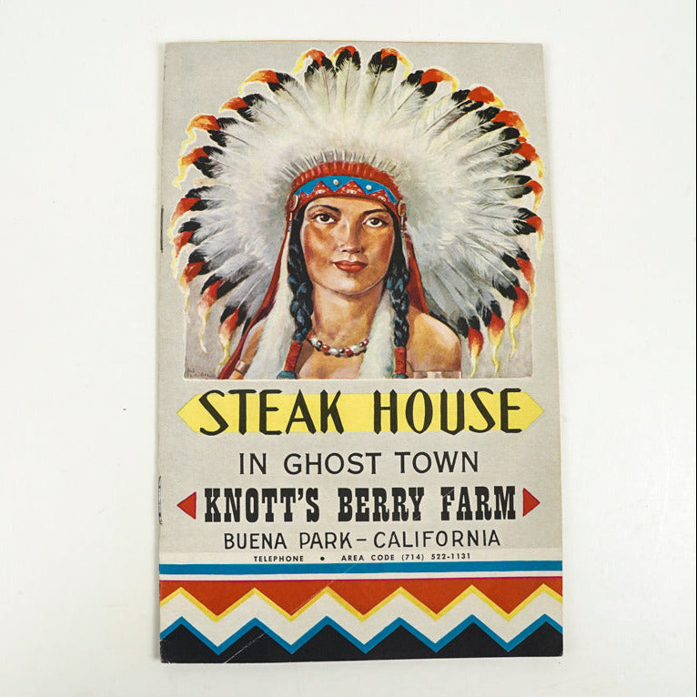 Steak House in Ghost Town Brochure Knott's Berry Farm