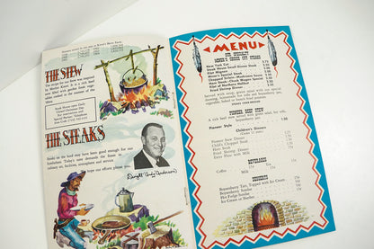 Steak House in Ghost Town Brochure Knott's Berry Farm