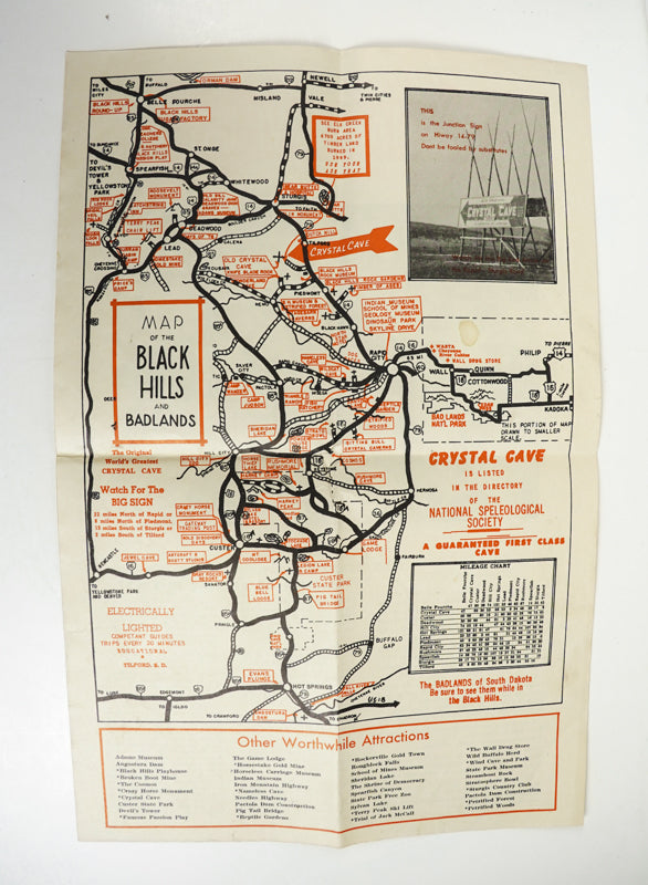 Crystal Cave Map Black Hills South Dakota