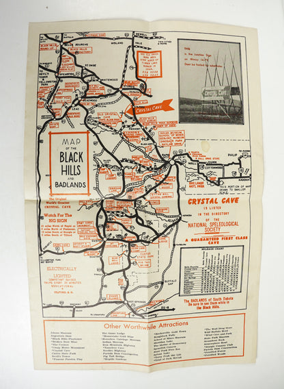 Crystal Cave Map Black Hills South Dakota