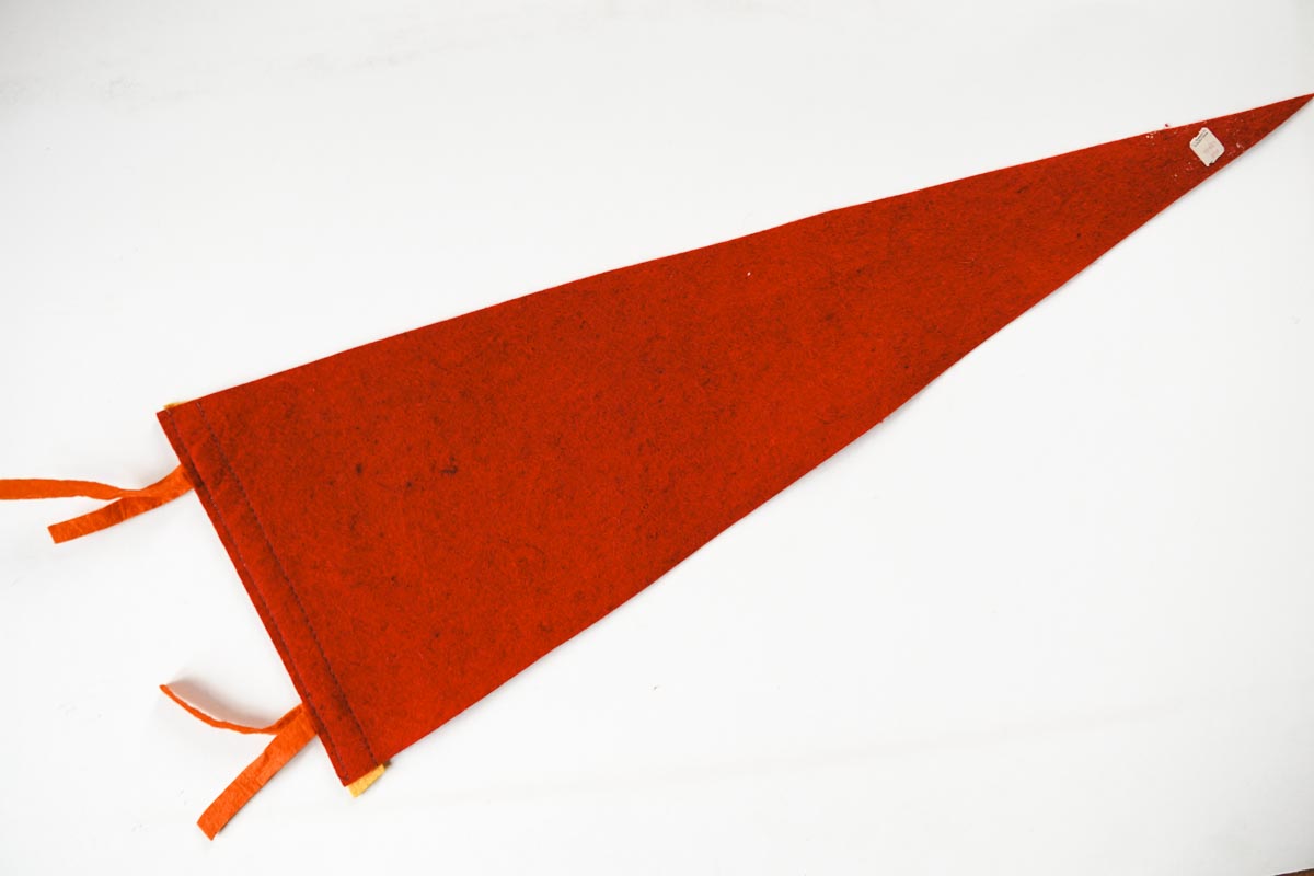 Vintage 50s Portland, Oregon City of Roses Red Souvenir Felt Pennant 25in