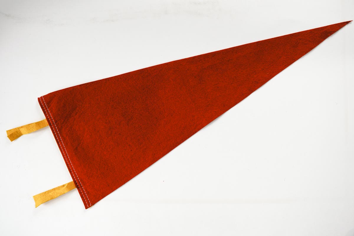 Vintage 50s Souvenir of Boise, Idaho Deer Buck Red Souvenir Felt Pennant 27in