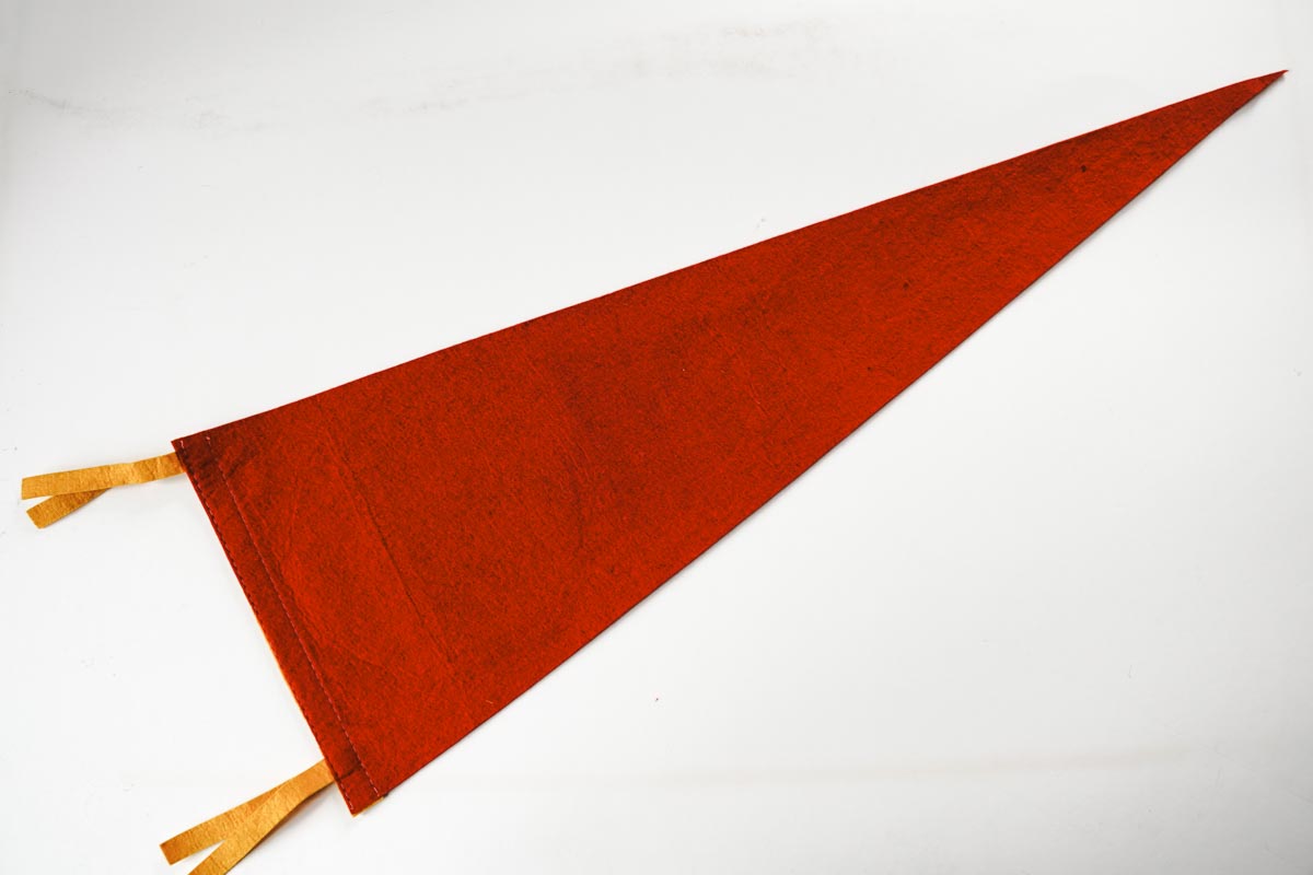 Vintage 50s Houston Texas San Jacinto Red Souvenir Felt Pennant 25in