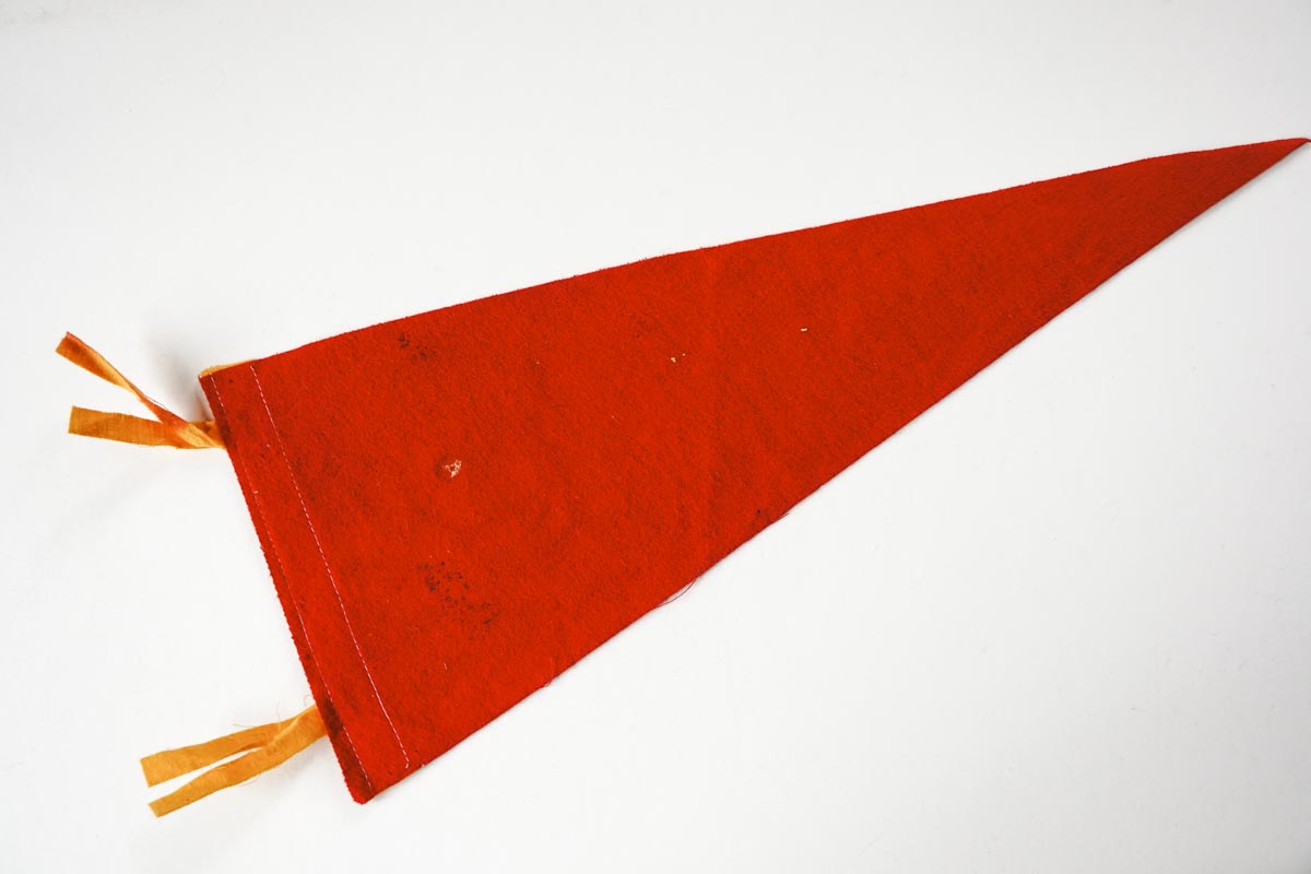 1950's Cincinnati Zoo, Ohio Red Felt State Pennant Elephant Graphic 17in