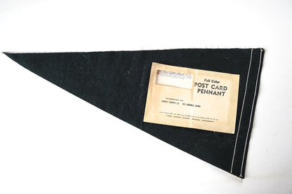 1950's Des Moines Iowa Veterans Memorial Auditorium Postcard Felt Pennant 19in