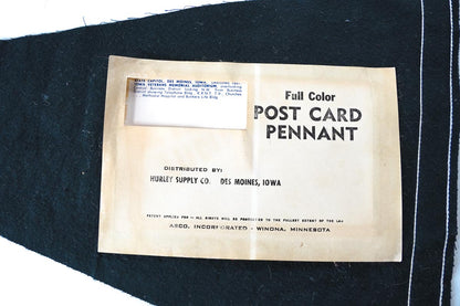 1950's Des Moines Iowa Veterans Memorial Auditorium Postcard Felt Pennant 19in