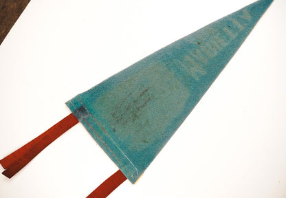 Vintage 1950s Marietta, Ohio Small Blue Felt Souvenir Pennant Boat Landing 11in