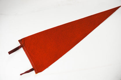 Vintage 50s Long Beach California Red Landmark Souvenir Felt Pennant 25in