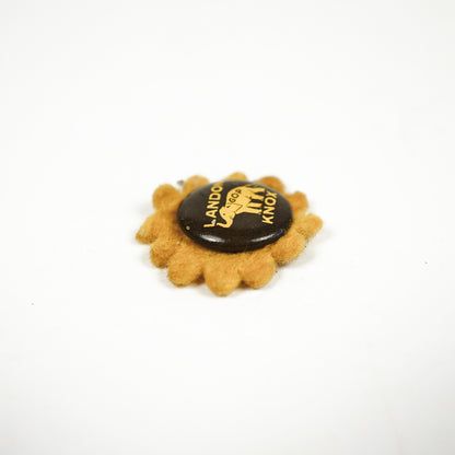 Vtg Landon Knox GOP 1936 Presidential Campaign Pin Pinback Button Yellow 5/8in