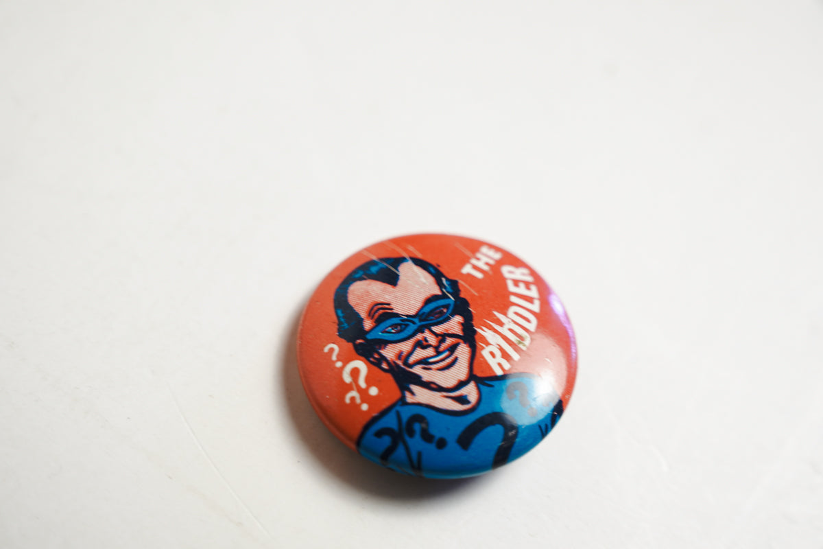 1966 Creative House The Riddler Batman Pinback Button Pin 7/8in