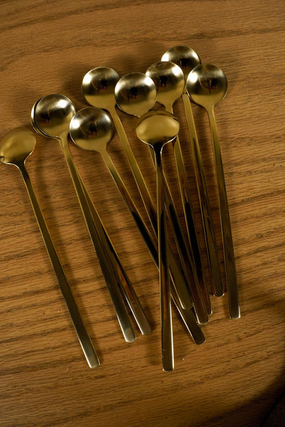Long Gold Stir Spoon