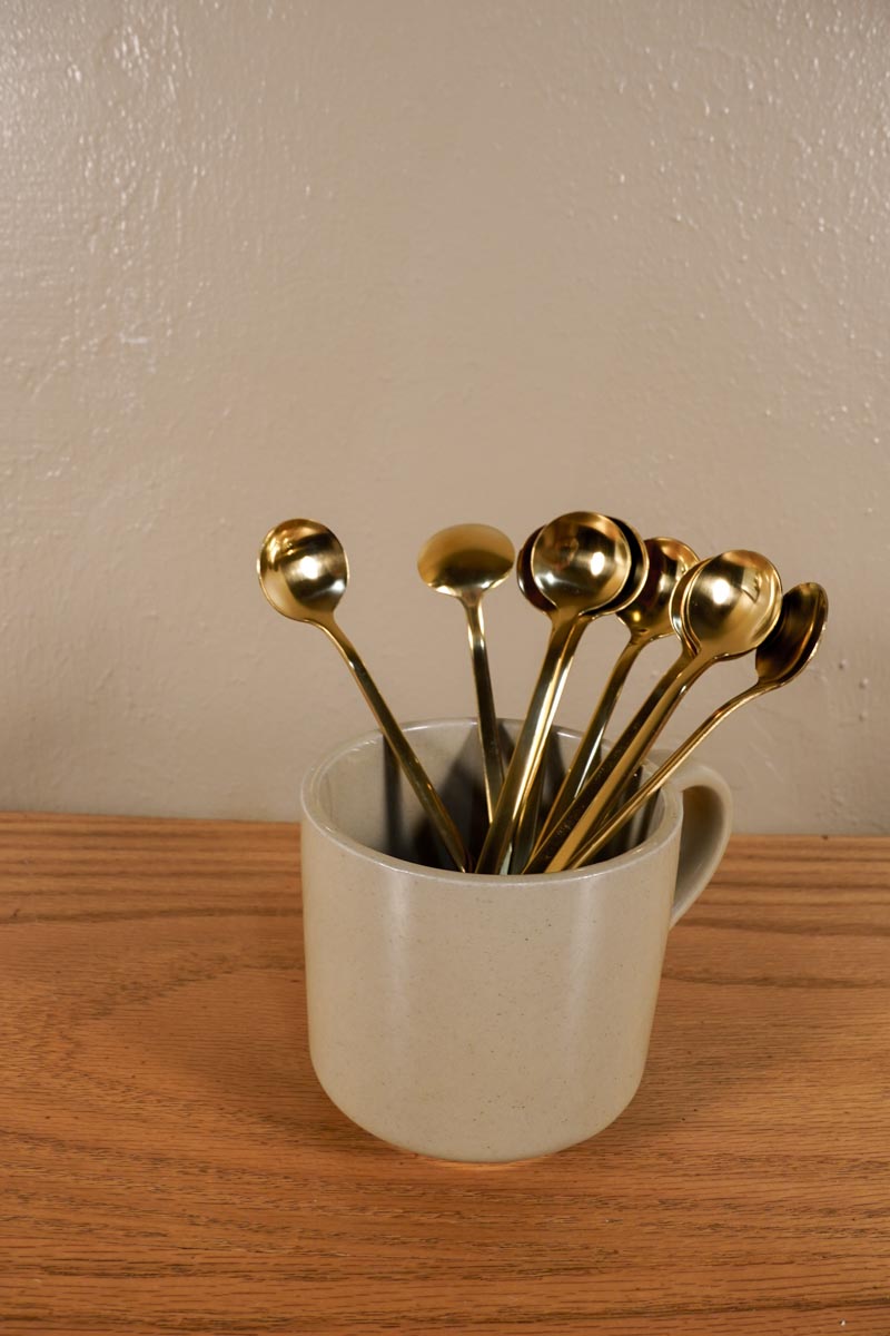 Long Gold Stir Spoon