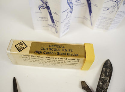 Cub Scouts Blue Camillus Pocket Knife Carbon Steel USA - Package & Manual
