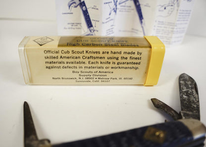 Cub Scouts Blue Camillus Pocket Knife Carbon Steel USA - Package & Manual