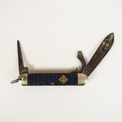 Cub Scouts Blue Camillus Pocket Knife Carbon Steel USA - Package & Manual
