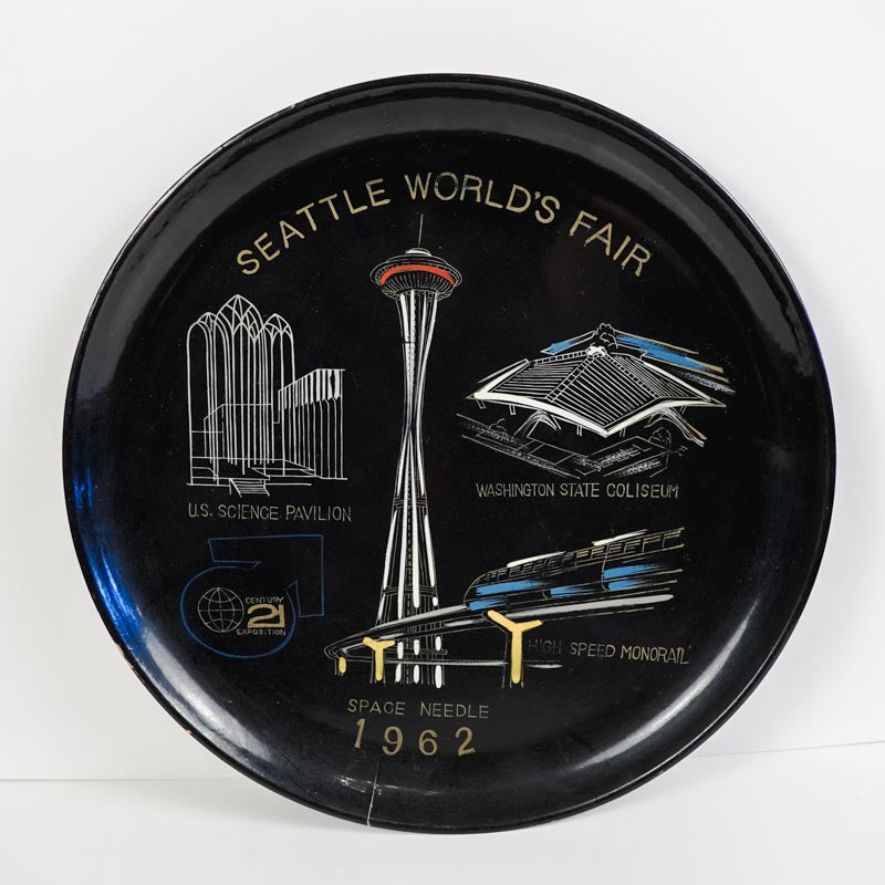 1962 Seattle WA Worlds Fair Century 21 Exposition Dish Tray Space Needle 10.5”