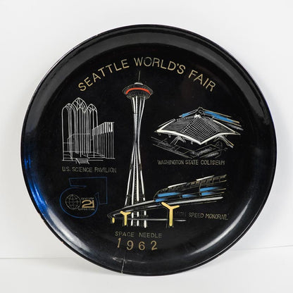 1962 Seattle WA Worlds Fair Century 21 Exposition Dish Tray Space Needle 10.5”