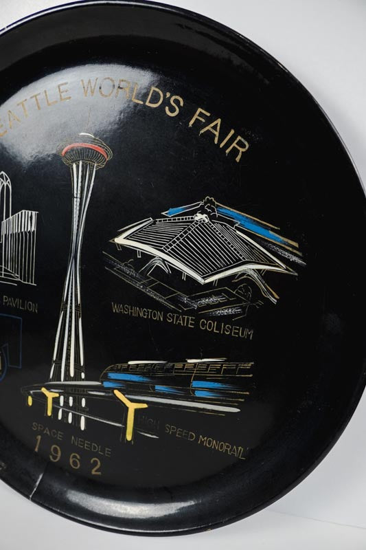 1962 Seattle WA Worlds Fair Century 21 Exposition Dish Tray Space Needle 10.5”